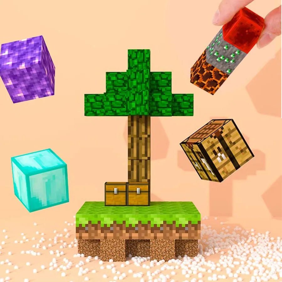 Magnetic Building Blocks DIY Game Set Kids Puzzle Toy Gift - silverfoxgoods